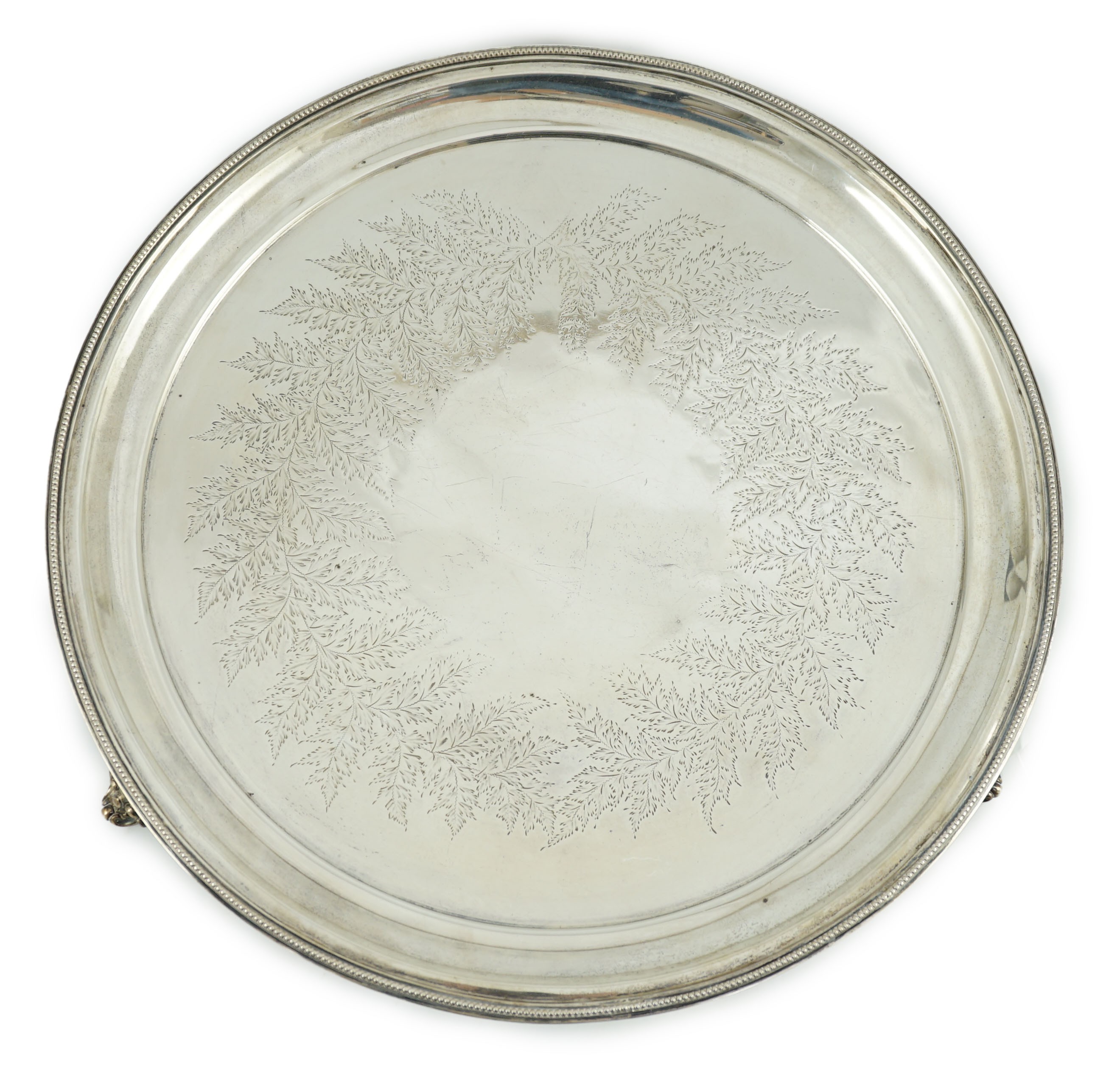 A Victorian silver salver, by Josiah Williams & Co